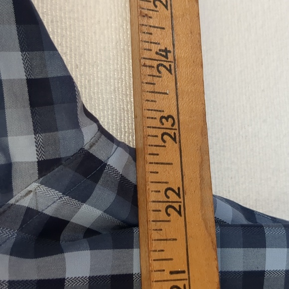 Forsyth of Canada Men's Long Sleeve Button Down Shirt Size Medium Blue Plaid - Picture 10 of 10